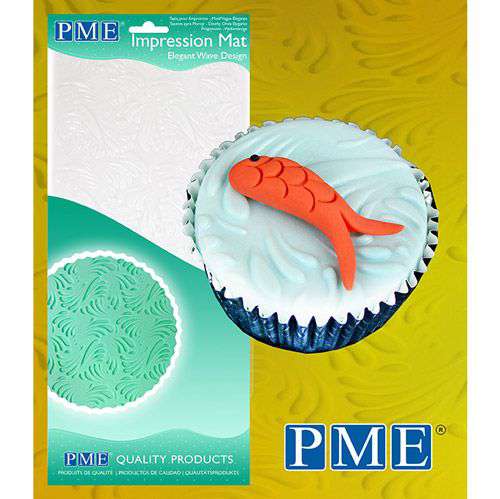 PME Elegant Wave Design Impression Mat - Click Image to Close